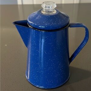 ENAMEL OUTDOOR COFFEE PERCOLATOR. NEW. MADE IN MEXICO